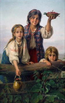 ポーランドの子供たち 03 カール・ヴィトコウスキー Oil Paintings